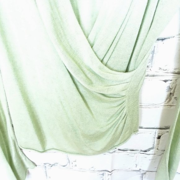 Moth Pastel Green Ballet Wool Blend Long Sleeve Top - Picture 3 of 7